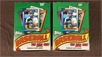 2 1990 Baseball card boxes