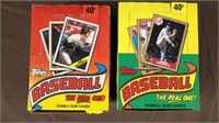 1987,88 Baseball card boxes