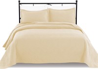 Luxe Bedding 3-Piece Oversized Quilted Set