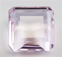 65.45ct Emerald Cut Pink Natural Amethyst GGL