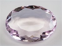 49.45ct Oval Cut Pink Natural Amethyst GGL