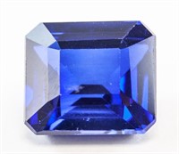 12.70ct Emerald Cut Blue Natural Sapphire GGL