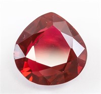 37.95ct Pear Cut Red Natural Ruby GGL