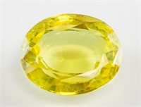 14.30ct Oval Cut Yellow Natural Sapphire GGL