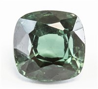 6.35ct Cushion Cut Dark Green Natural Sapphire GGL