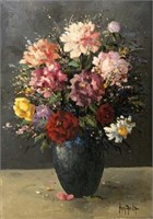 Painting of Bouquet of Flowers by Attila Nagy.