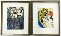 Lot of 2 Chagall Lithographs.