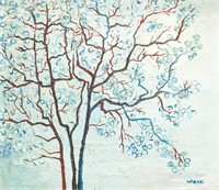 Kim Whanki Korean Modernist Oil on Canvas