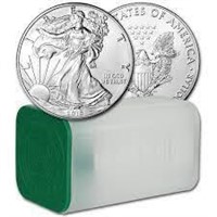 2019: US Mint Tube American Eagle Silver Dollar
