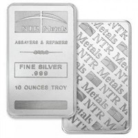 10 Ounce - NTR .999 Fine Silver Bar