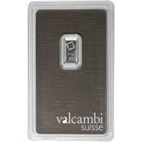 One Gram: Valcambi .999 Platinum Suisee Bar