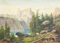 Wojciech Weiss Polish Oil on Canvas Landscape