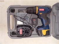 RYOBI 7.2V DRILL W/BATTERY & CHARGER IN CASE