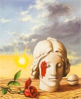 Rene Magritte Belgian Surrealist Oil on Canvas