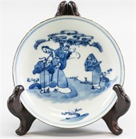 Chinese Blue and White Dish Kangxi Mark