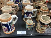 Japanese-made Stein Assortment.