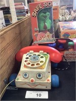 Vintage Toys,Fisher-Price Telephone, Bobbin’