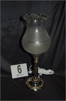 16.5" Tall Lamp with Glass Shade
