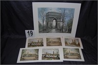 7 Prints of European Landmarks