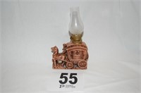 Ceramic Base Oil Lamp 8.5"