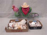 CACTUS COOKIE JAR, SEASHELL COLLECTION: