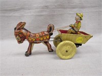MARX TIN LITHO BALKY MUTE WITH CART WIND-UP: