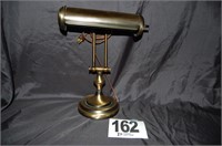 Adjustable Height Brass Desk Lamp
