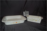 2 Corning Ware Dishes (Floral Bouquet and