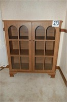 3 Shelf Glass Door Cabinet 41.5x35.75x12.25”