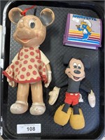Mickey & Minnie toys & Smurfette wallet.