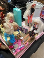 Barbie dolls w/ accessories.