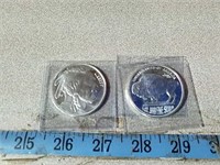 2- 1 oz silver rounds