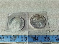 2- 1 oz silver rounds American Lion and the