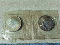 Canadian Maple Leaf $5 silver