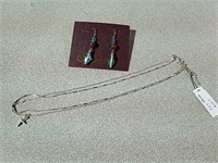 Necklace and earrings with original tags