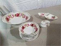 Two boxes berry set marked Prussia, relish