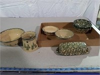 Pottery pieces marked Three Rivers pottery company
