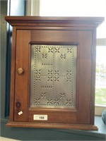 Punched Tin Cabinet.