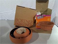 Bortner and Bortner terracotta chip-and-dip set