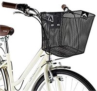 Wire Basket for Bikes with Quick Release, Black ,