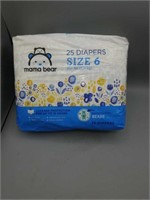 Mama Bear pack of 25 diapers size 6