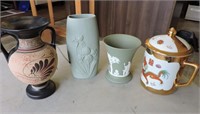 Wedgewood Pottery Vase, Etc