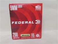 200 Rounds Federal 9mmL