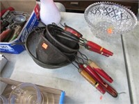 8-- VINTAGE KITCHEN STRAINERS