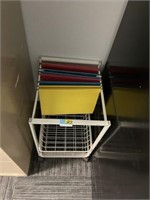 Rack with hanging folders