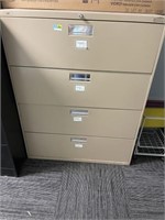 Tan file cabinet