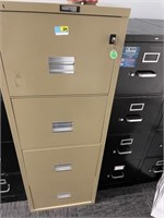 Tan file cabinet