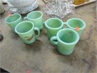 6-- JADEITE COFFEE CUPS