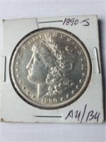 1890 S Morgan Silver Dollar MS Uncirculated