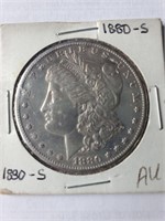 1880 S Morgan Silver Dollar AU